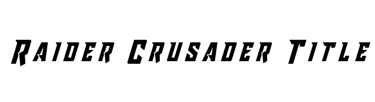 Raider Crusader Title फ़ॉन्ट