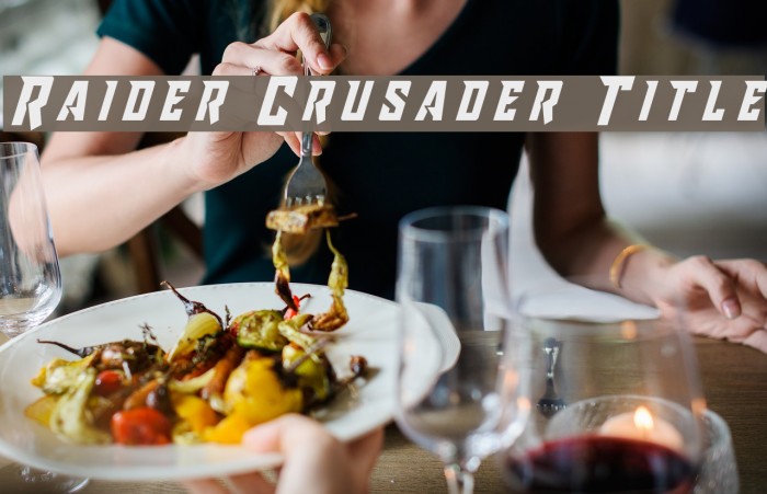 Raider Crusader Title Font examples