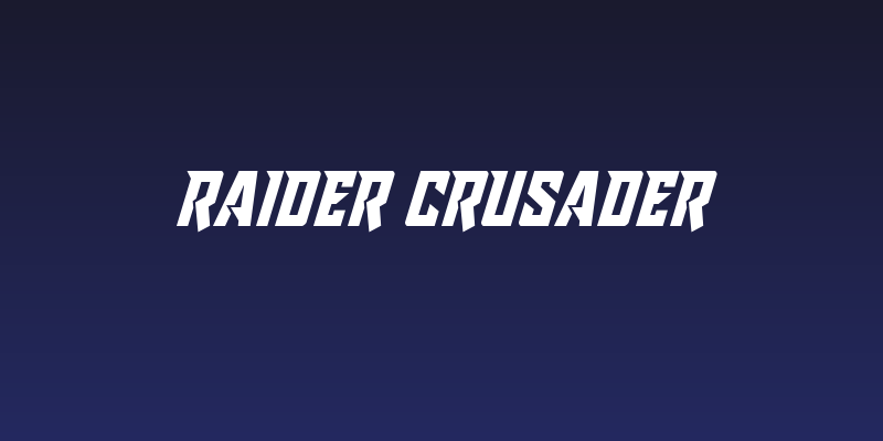 Raider Crusader Social Header