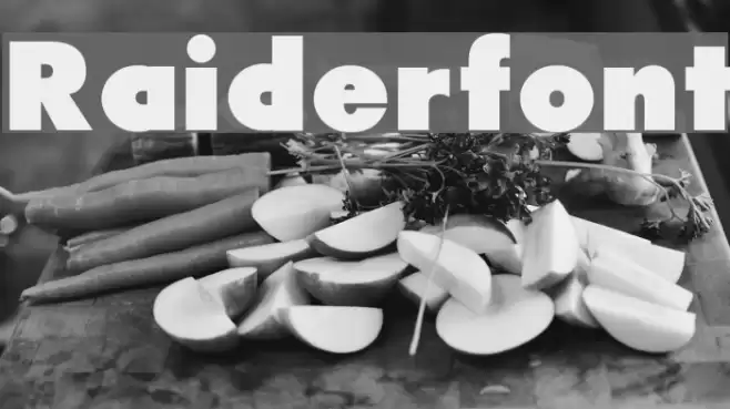 Raiderfont Font examples
