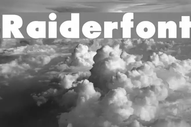 Raiderfont Font examples
