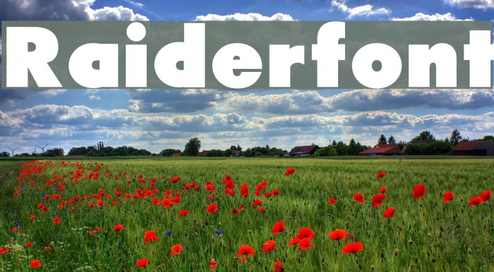 Raiderfont لخطوط تنزيل examples