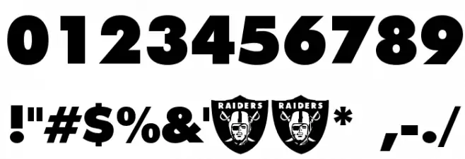 Raiders Caratteri ALTRI CARATTERI