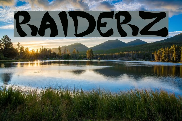 Raiderz Font examples