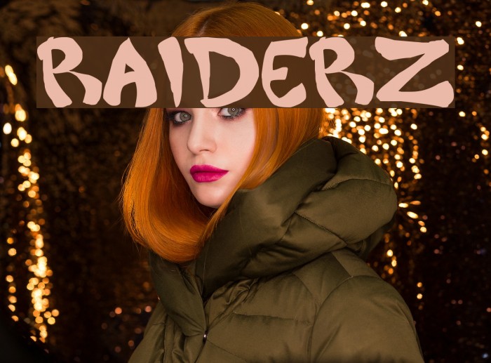 Raiderz Font examples