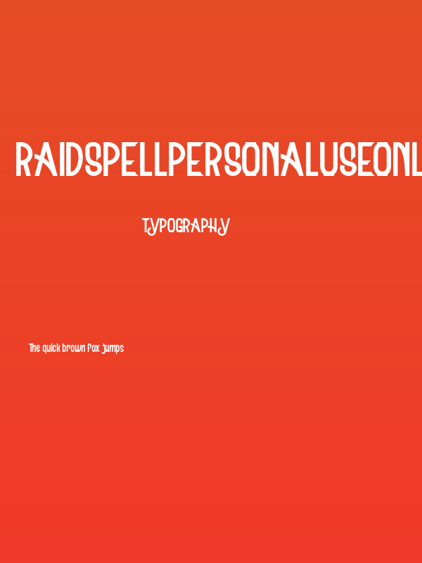 RaidspellPersonalUseOnly-Regula Poster
