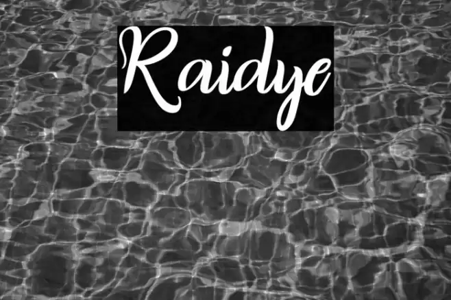 Raidye Font examples