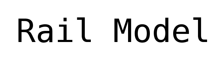 Rail Model Font