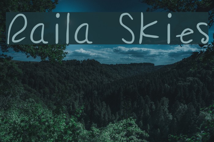 Raila Skies Font examples