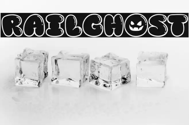 Railghost Font examples