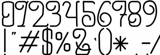 Railgun Line Regular Font OTHER CHARS