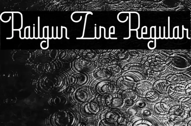 Railgun Line Regular Font examples