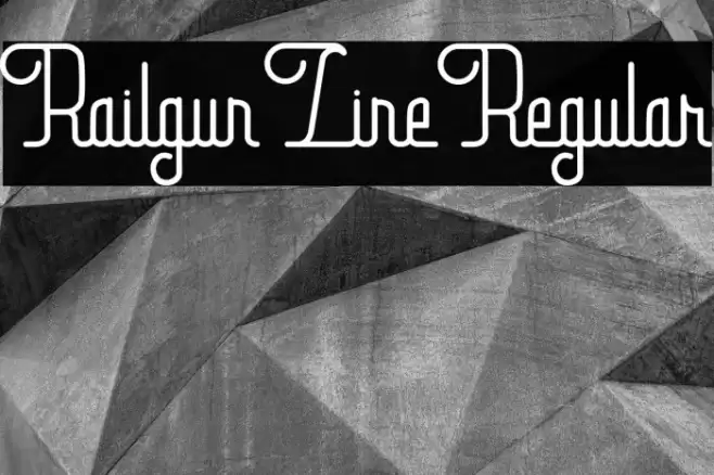 Railgun Line Regular Font examples