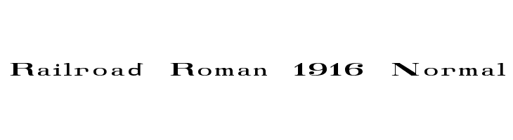 Railroad Roman 1916 Normal  font caratteri gratis