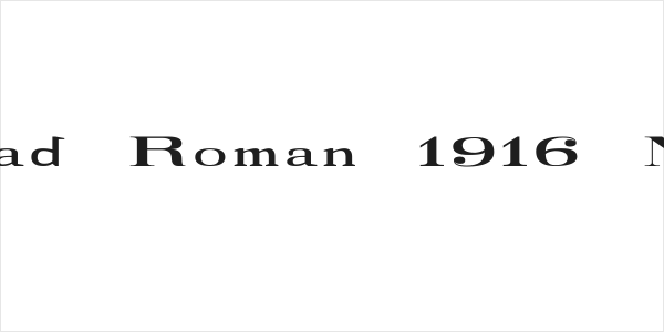 Railroad Roman 1916 Normal Logo