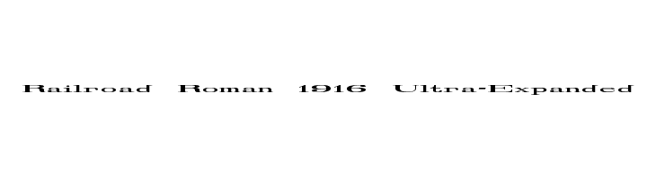 Railroad Roman 1916 Ultra-Expanded  لخطوط تنزيل