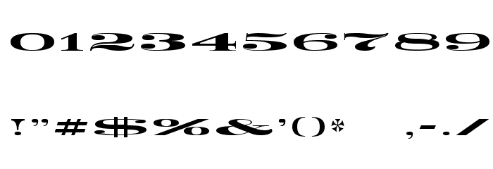 Railroad Roman 1916 Ultra-Expanded Font OTHER CHARS