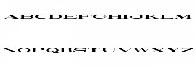 Railroad Roman 1916 Ultra-Expanded Font Litere mari