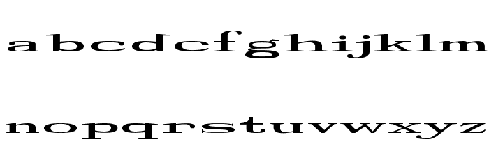 Railroad Roman 1916 Ultra-Expanded Font LOWERCASE