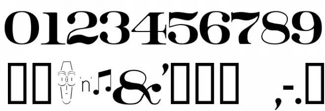 RailroadRoman Font OTHER CHARS