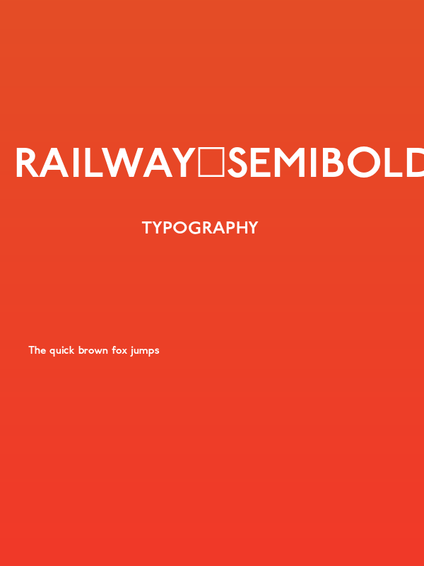 Railway-Semibold Poster