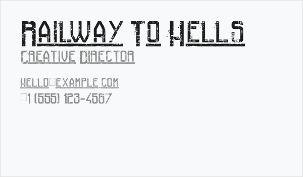 Railway To Hells Business Card