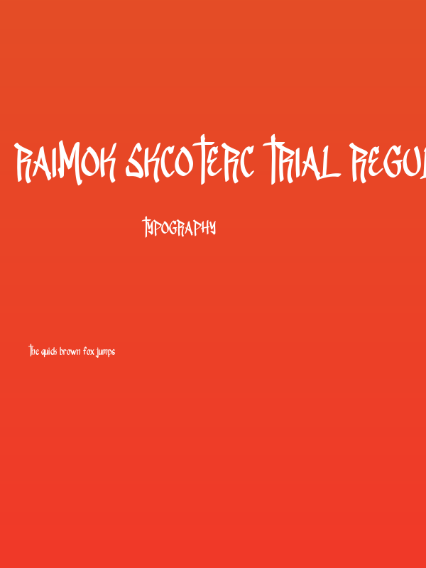 Raimok Skcoterc Trial Regular Poster