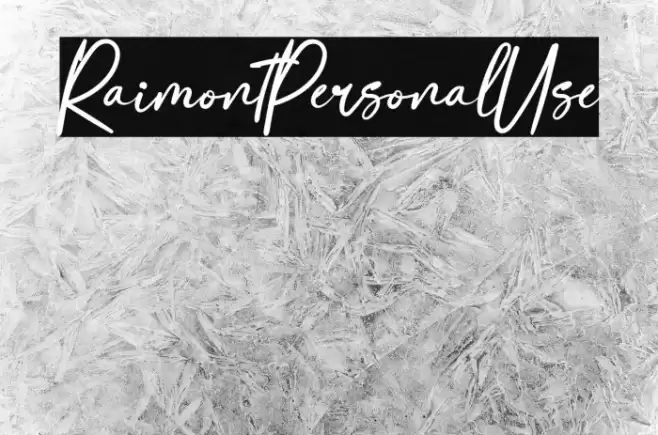 RaimontPersonalUse Font examples