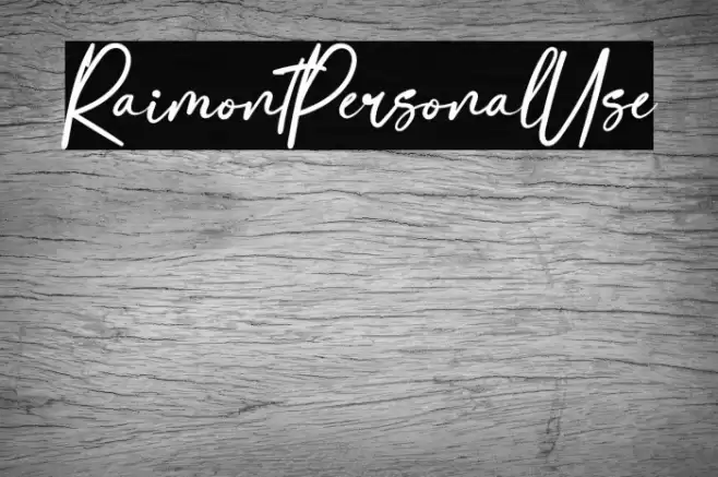 RaimontPersonalUse Font examples