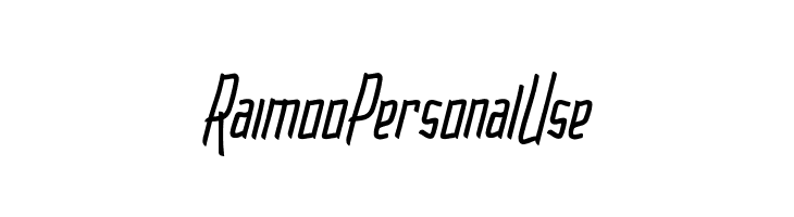 Raimoo Personal Use Font