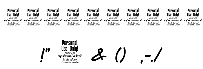 Raimoo Personal Use Font OTHER CHARS