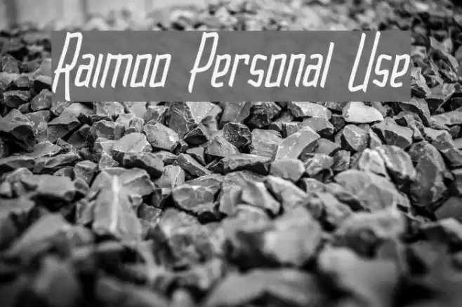 Raimoo Personal Use Font examples