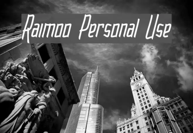 Raimoo Personal Use Font examples