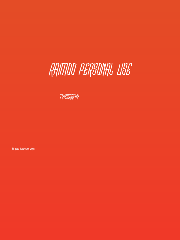 Raimoo Personal Use Poster