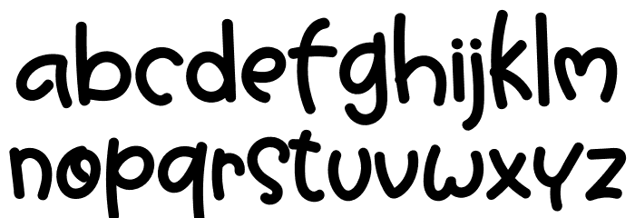 Rain August Font LOWERCASE