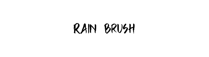 Rain Brush  フリーフォントのダウンロード