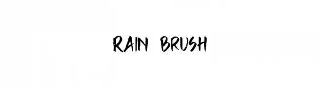 Rain Brush  Frei Schriftart Herunterladen