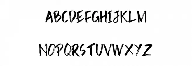 Rain Brush 字体 大写