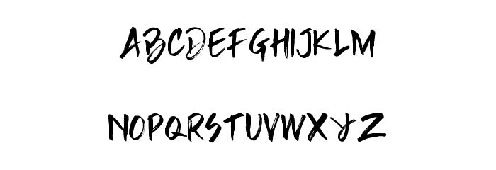 Rain Brush Font LOWERCASE