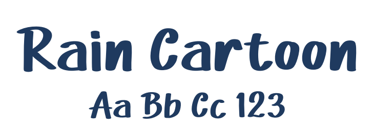 Rain Cartoon Font Preview