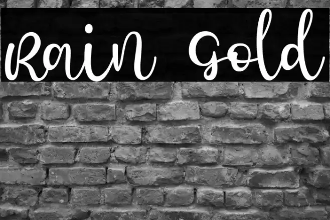 Rain Gold Font examples