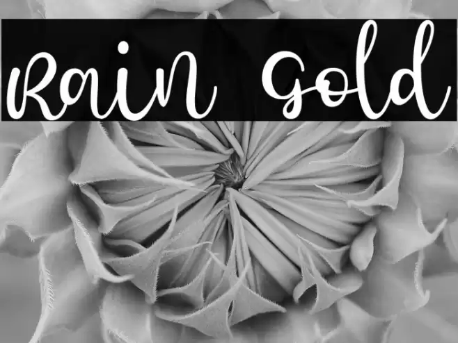 Rain Gold Font examples