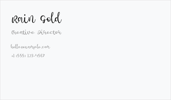 Rain Gold Business Card