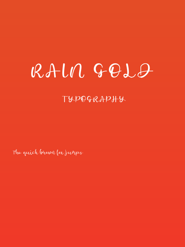 Rain Gold Poster