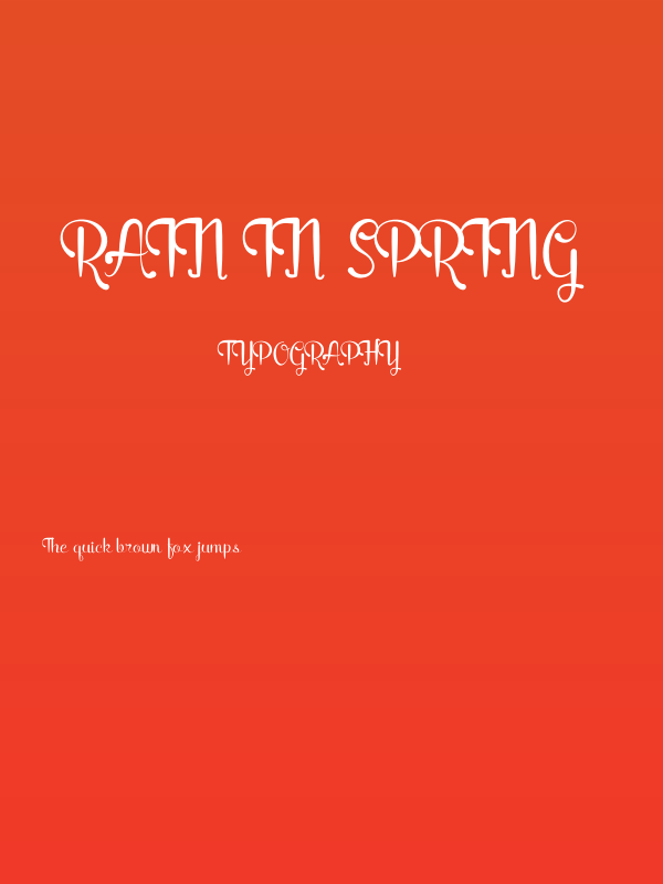 Rain In Spring Poster