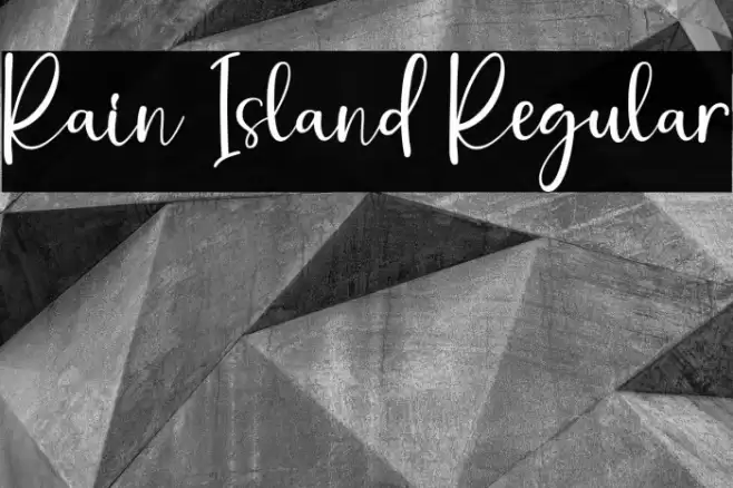 Rain Island Regular Schriftart examples