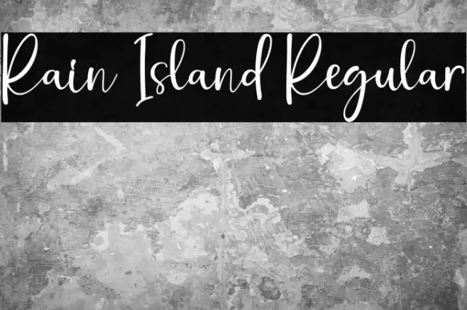 Rain Island Regular Schriftart examples