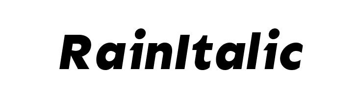 Rain Italic Font
