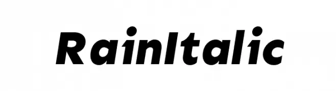 Rain Italic  Скачать бесплатные шрифты