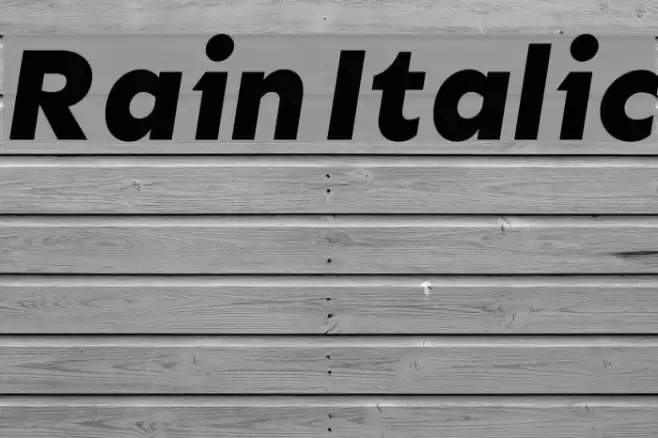 Rain Italic Font examples